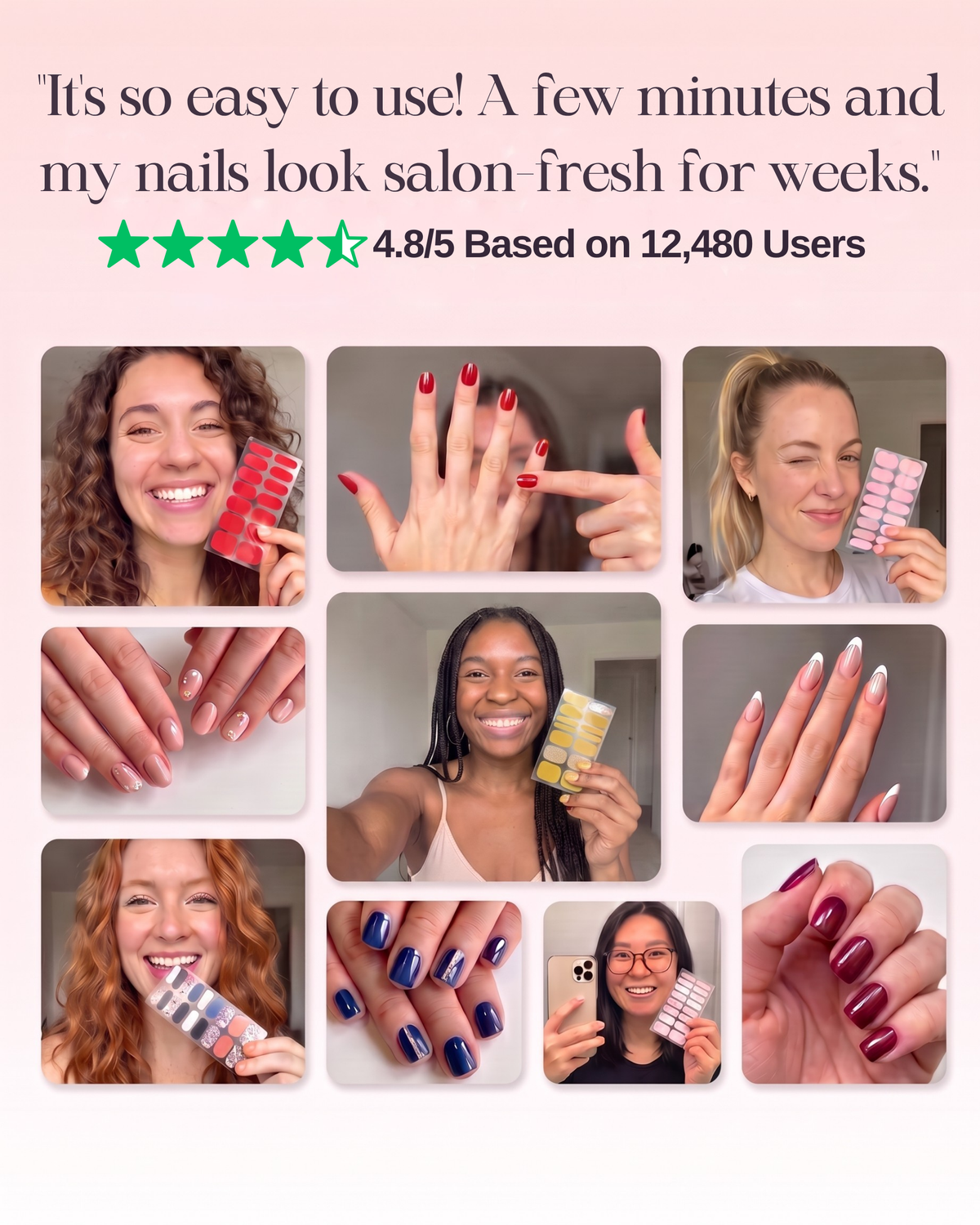 Salon-Perfect Nails in 2 Minutes. Without the Salon Price, Wait, or Damage with PrettyTips